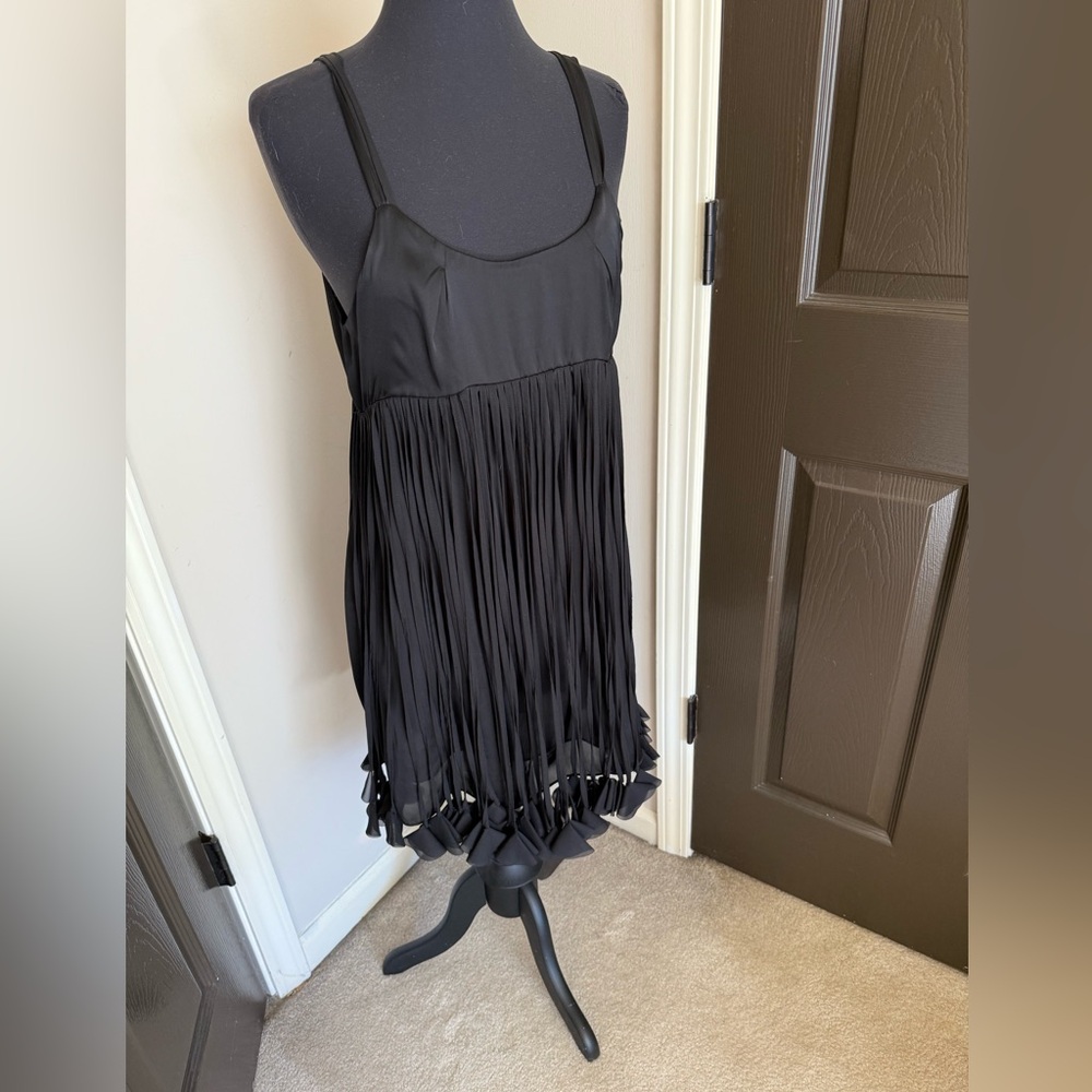 MISHA COLLECTION Black Fringe Mini Dress